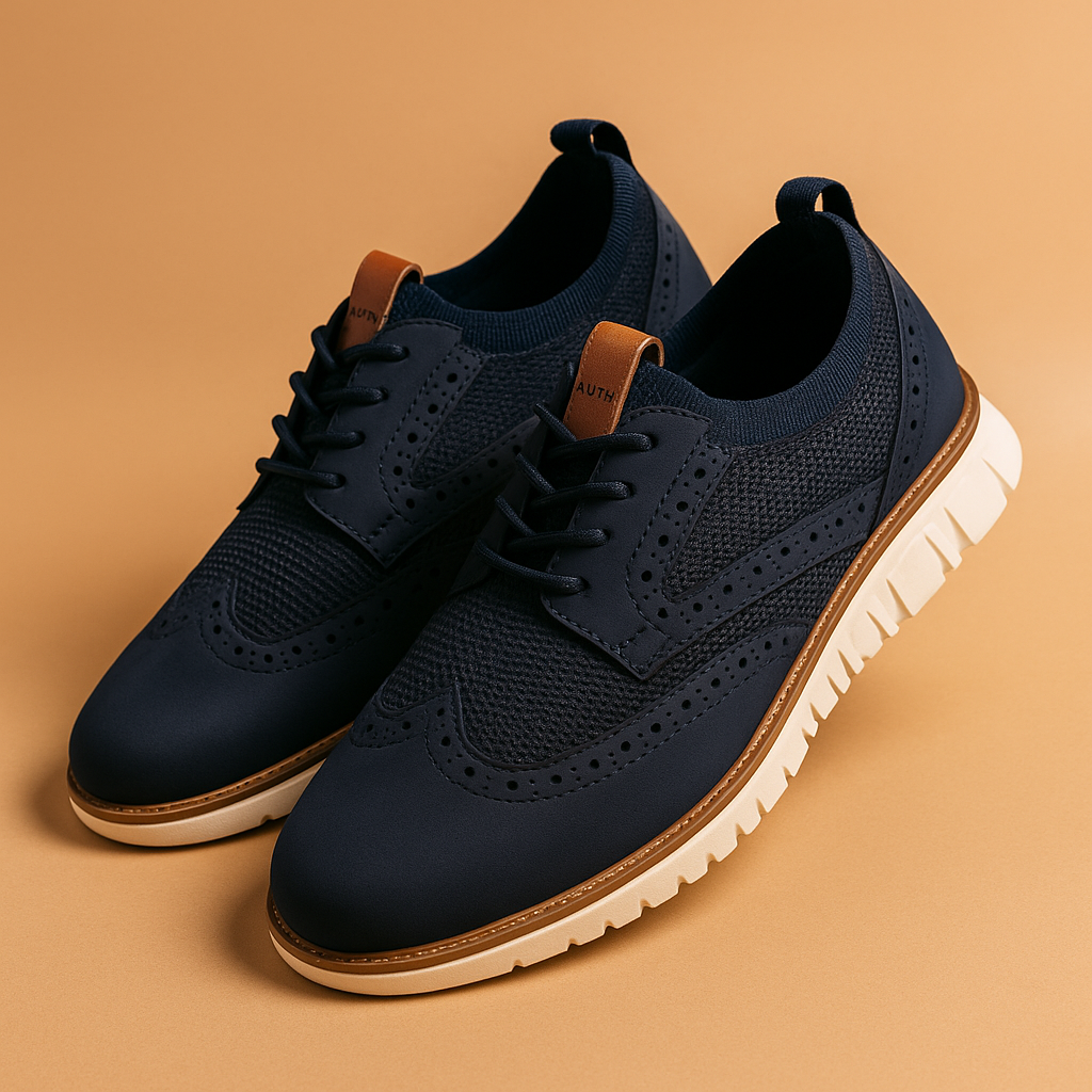 Ademende herenschoenen met brogue detail voor heren | Thijs