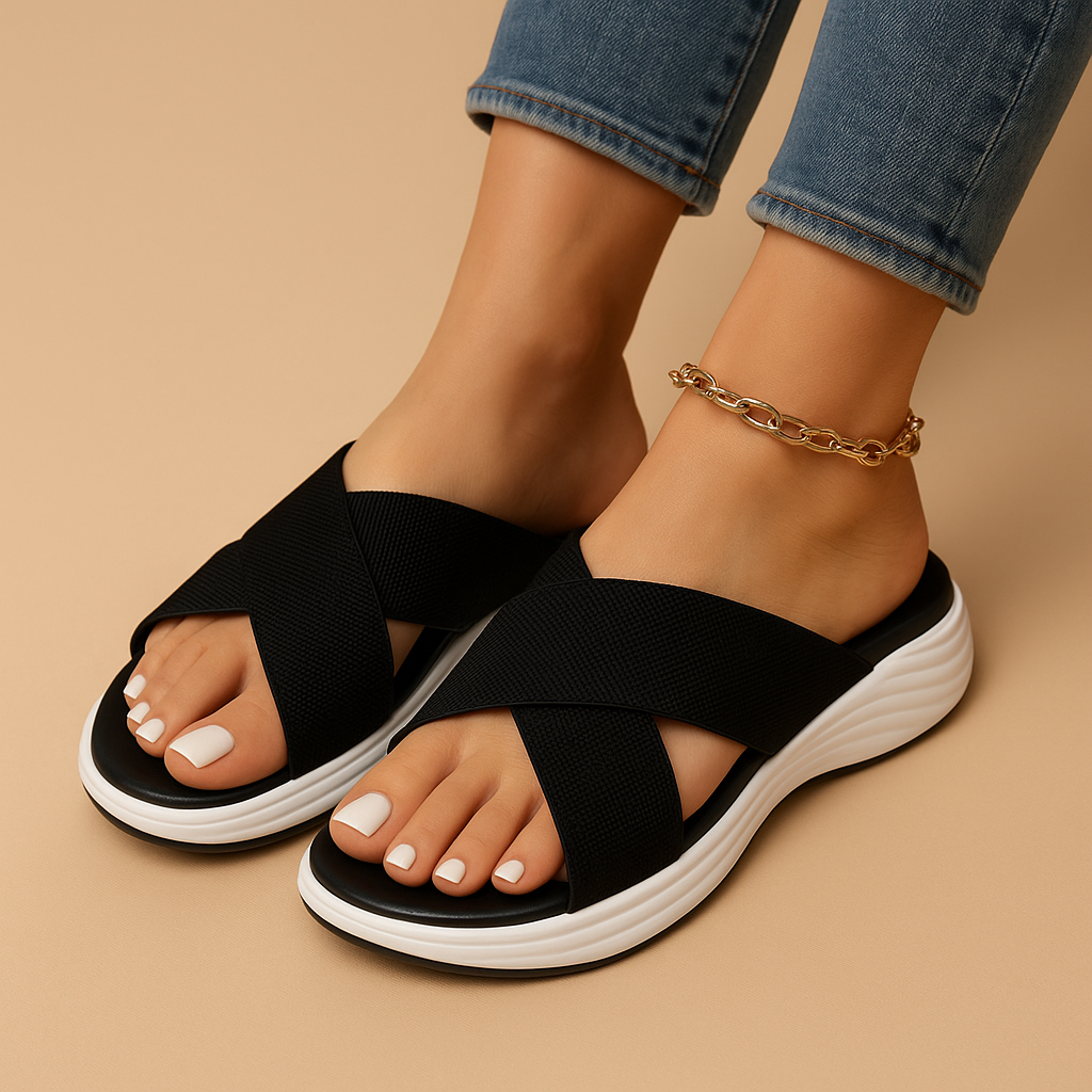 Ademende platte sandalen voor dames | Lianne