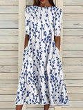 Zenviro – Zomerse midi-jurk met elegante bloemenprint