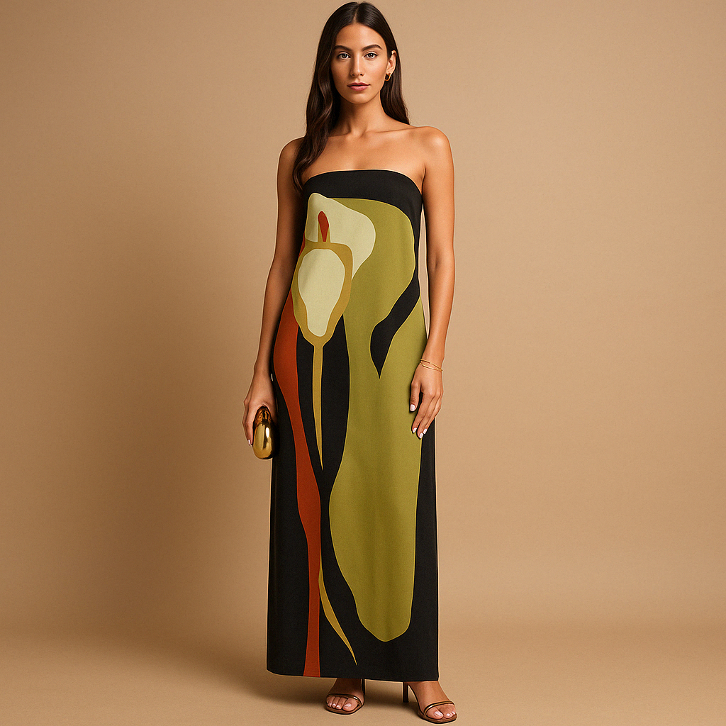 Bedrukte zomerjurk met flatterende pasvorm voor dames | Natalie