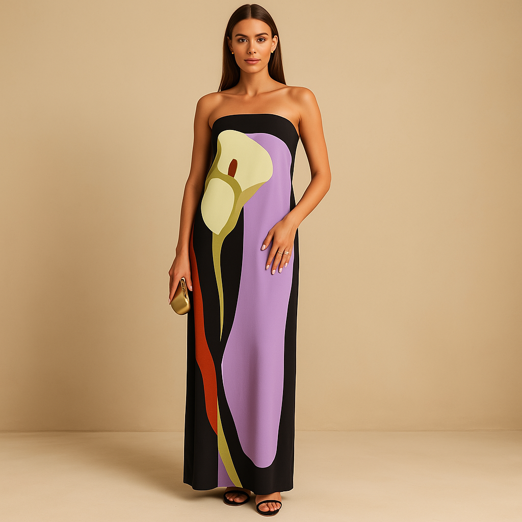 Bedrukte zomerjurk met flatterende pasvorm voor dames | Natalie