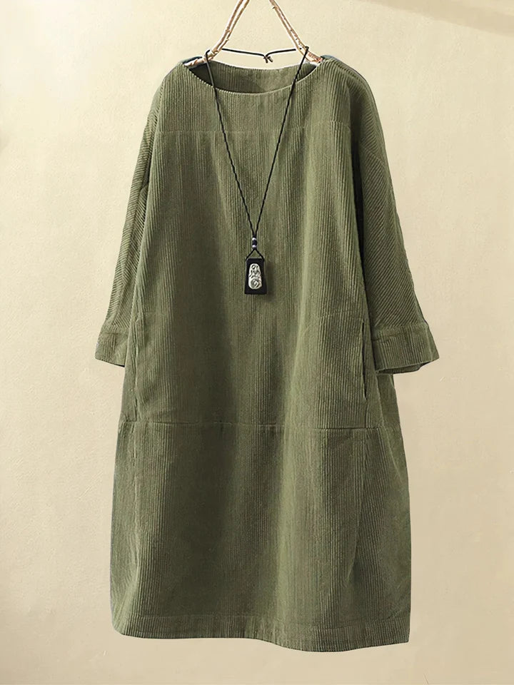 Zenviro - Comfortabele vintage corduroy tuniek