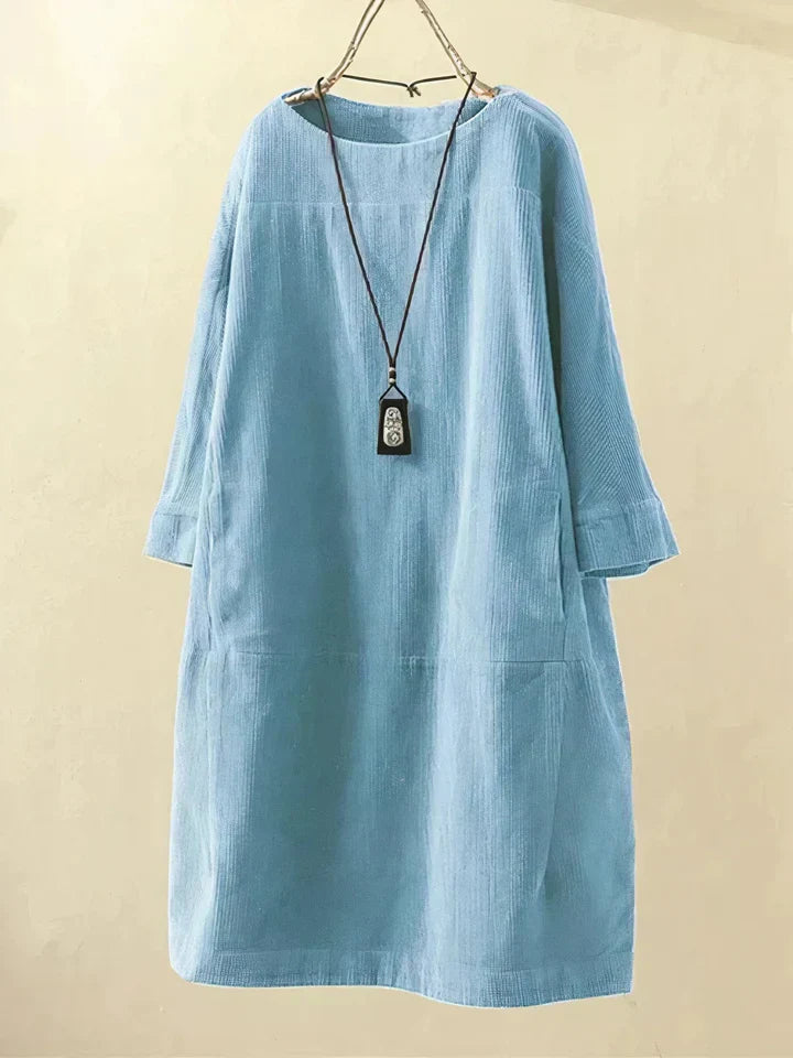 Zenviro - Comfortabele vintage corduroy tuniek
