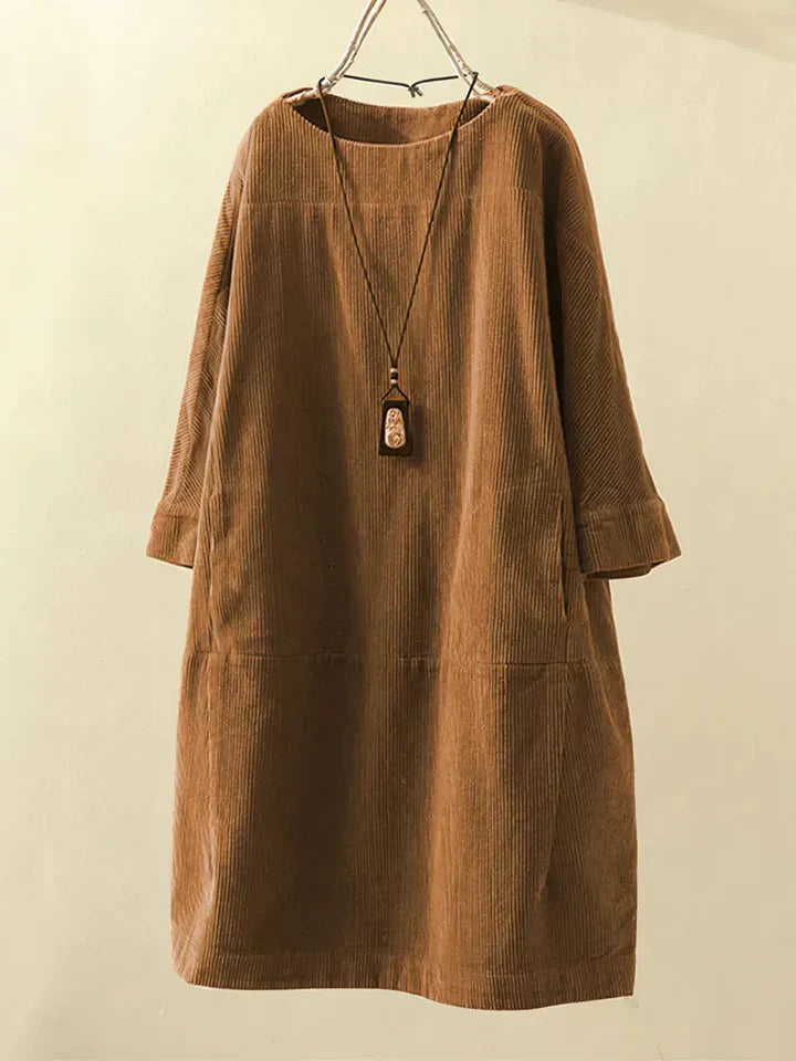Zenviro - Comfortabele vintage corduroy tuniek