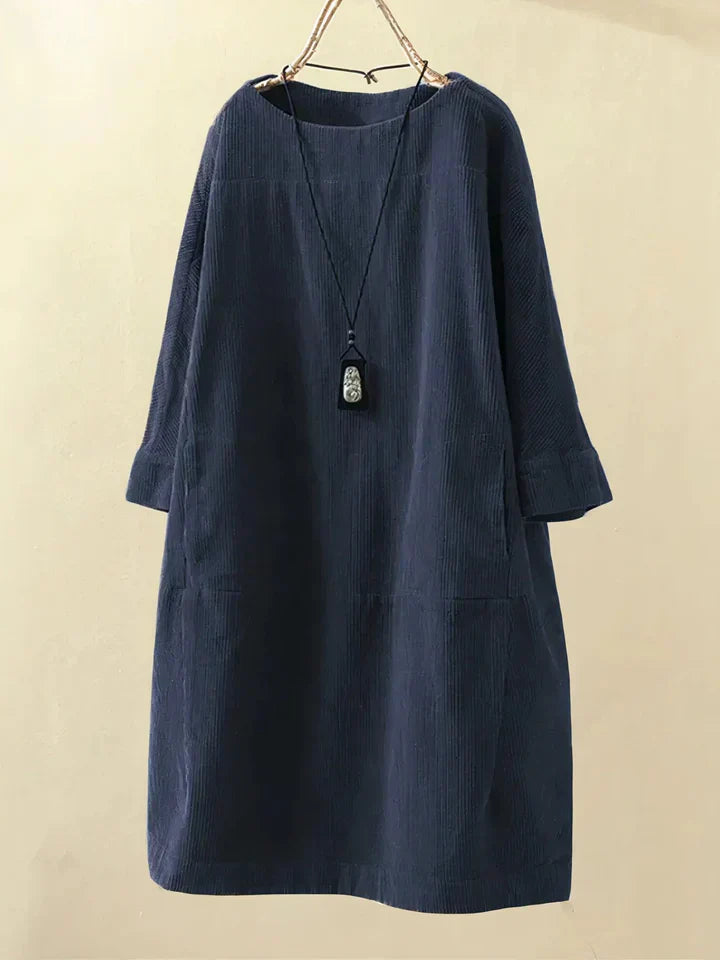 Zenviro - Comfortabele vintage corduroy tuniek