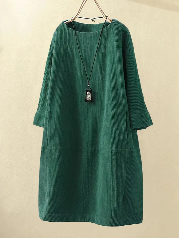Zenviro - Comfortabele vintage corduroy tuniek