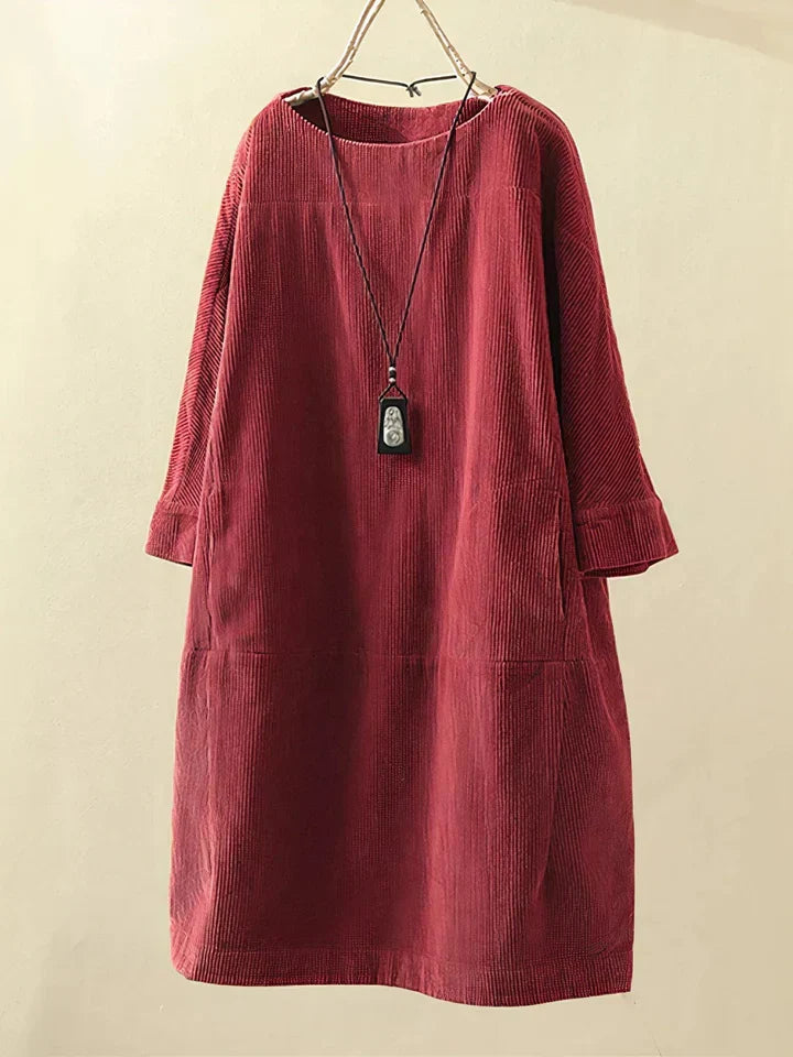 Zenviro - Comfortabele vintage corduroy tuniek