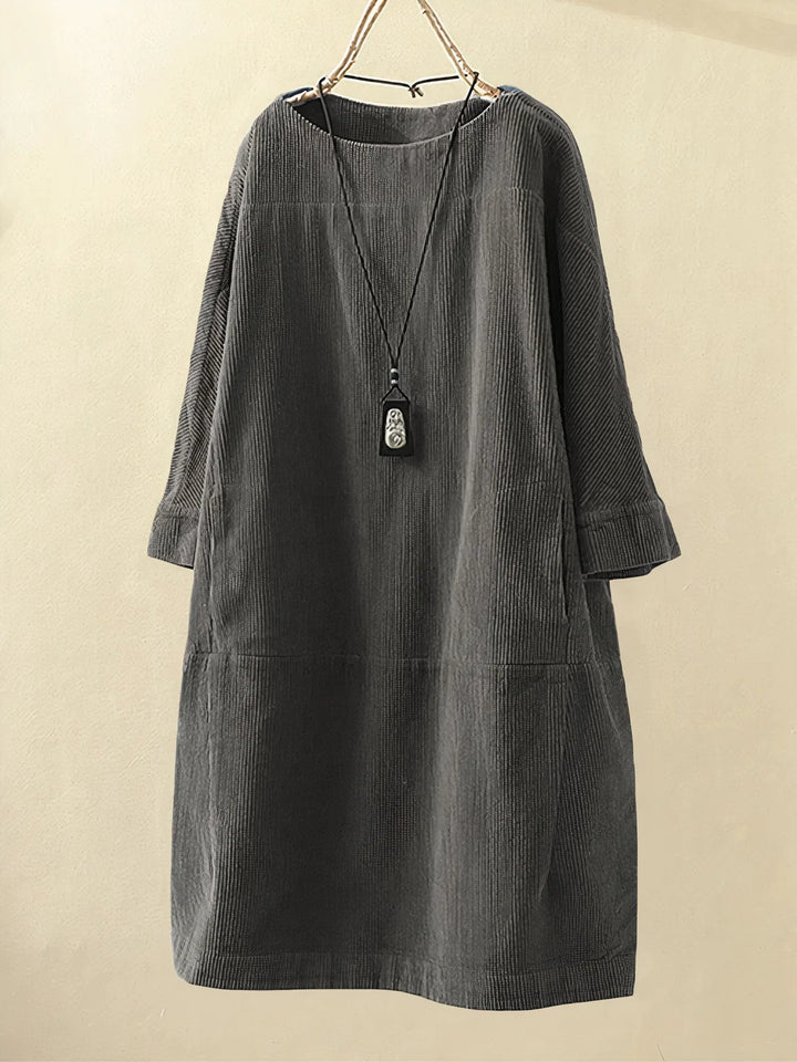 Zenviro - Comfortabele vintage corduroy tuniek