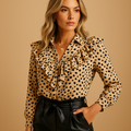 Annelies | Blouse met V-hals en ruches voor dames