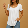 Yinte | Blouse met vierkante hals en losse pasvorm voor dames