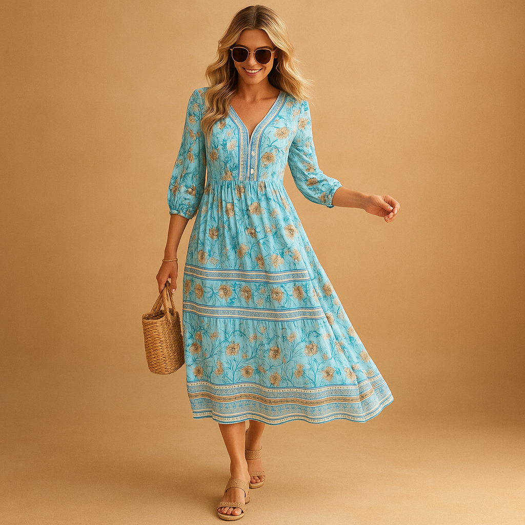 Nina | Bohemian zomerjurk met losvallend silhouet voor dames