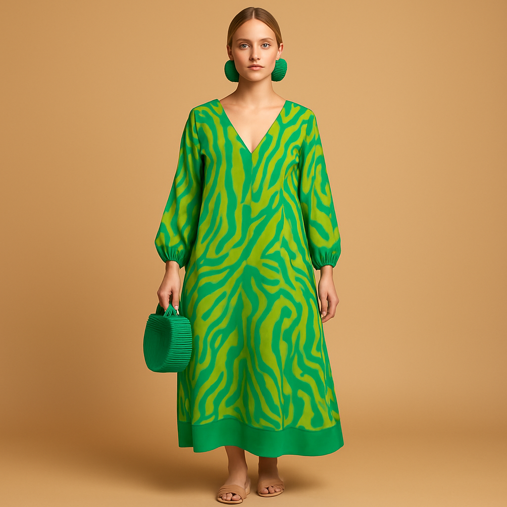 Mila | Boho maxi-jurk met lange mouwen voor dames