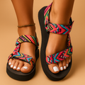 Boho sandalen met touwdesign en platte zool voor dames | Lianne