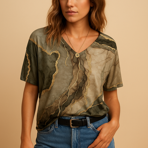 Boho top met losse pasvorm en sierdetails voor dames | Marissa