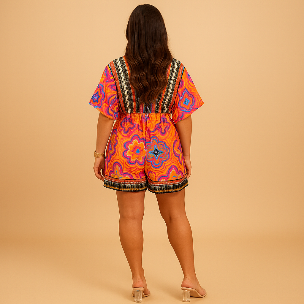 Boho zomer jumpsuit met wijde pijpen voor dames | Tessa