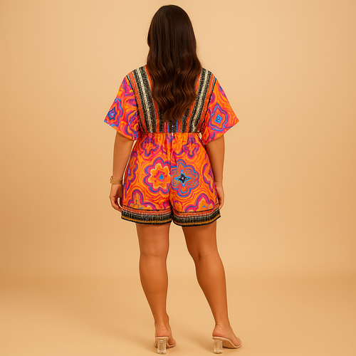 Boho zomer jumpsuit met wijde pijpen voor dames | Tessa