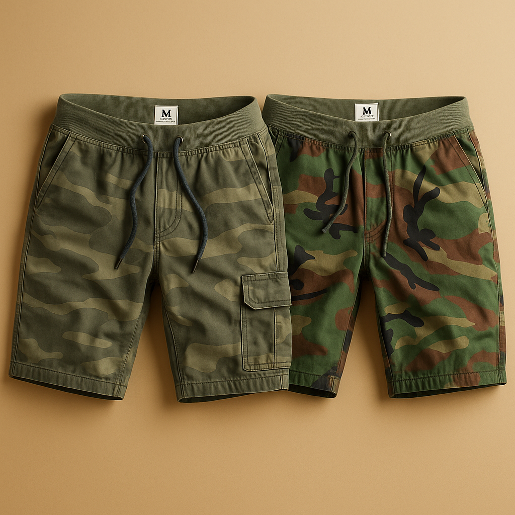 Camouflage shorts van katoen voor heren | Giel