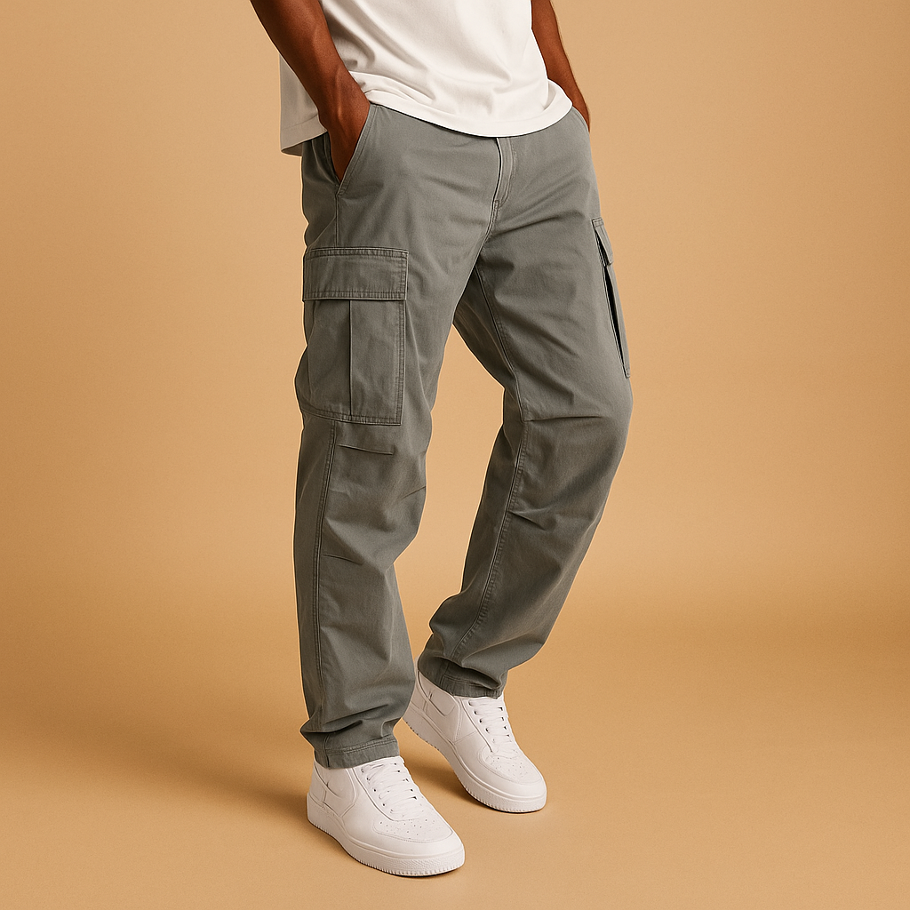 Regular fit cargo broek voor heren met zakken | Milan