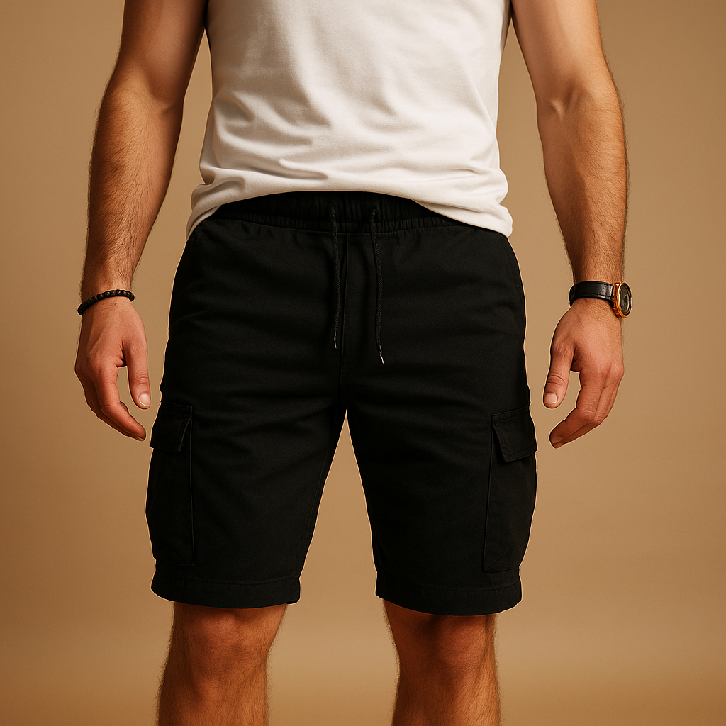 Cargo shorts met elastische taille voor heren | Jelle