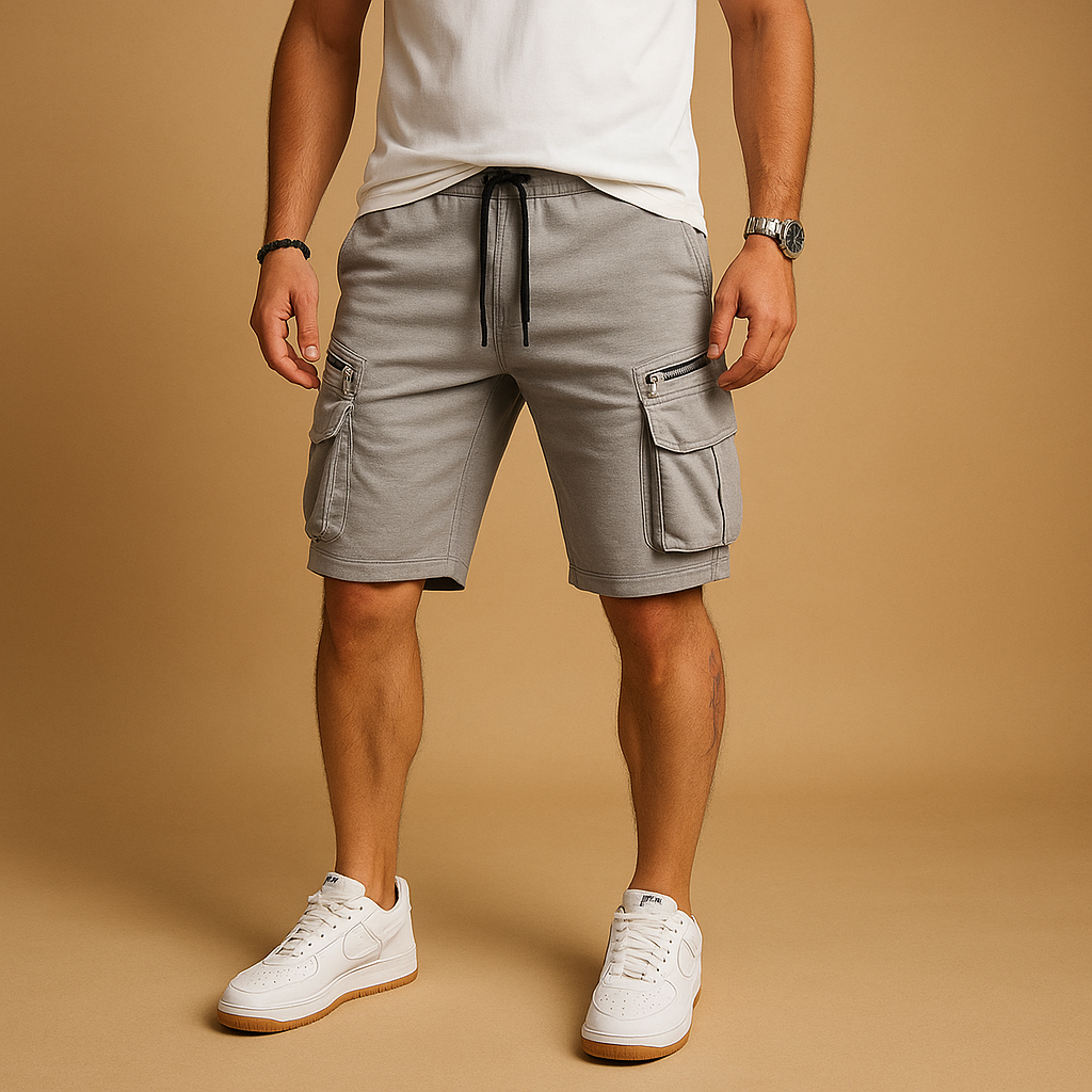 Cargo shorts met verstelbaar trekkoord voor heren | Mats