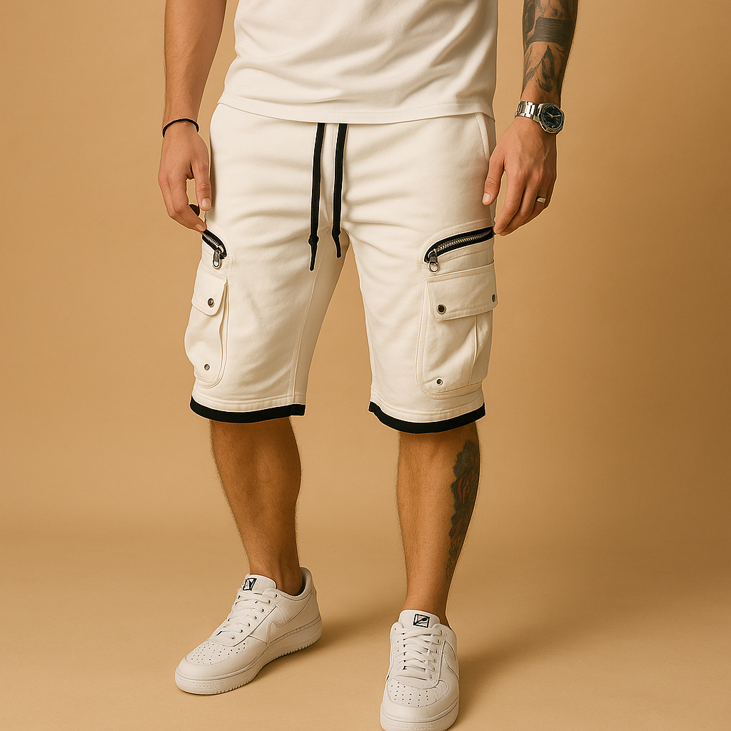 Cargo shorts met verstelbaar trekkoord voor heren | Mats