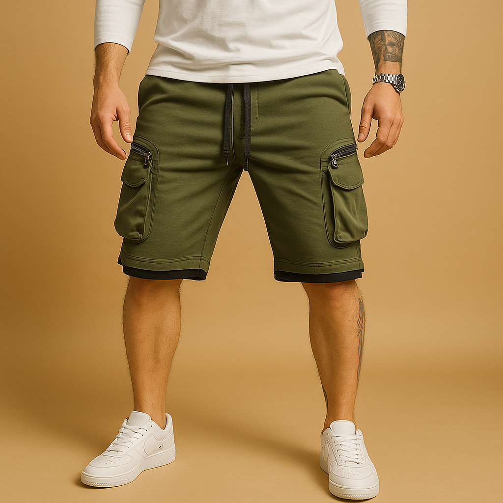 Cargo shorts met verstelbaar trekkoord voor heren | Mats