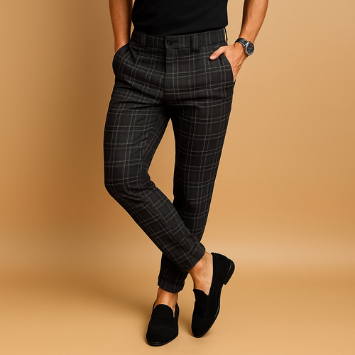 Casual geruite broek voor heren | Timo