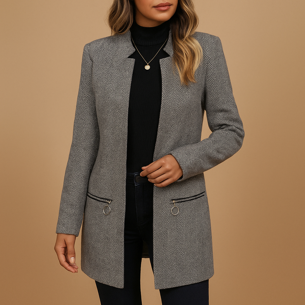 Casual jas met print en lange mouwen voor dames | Lianne