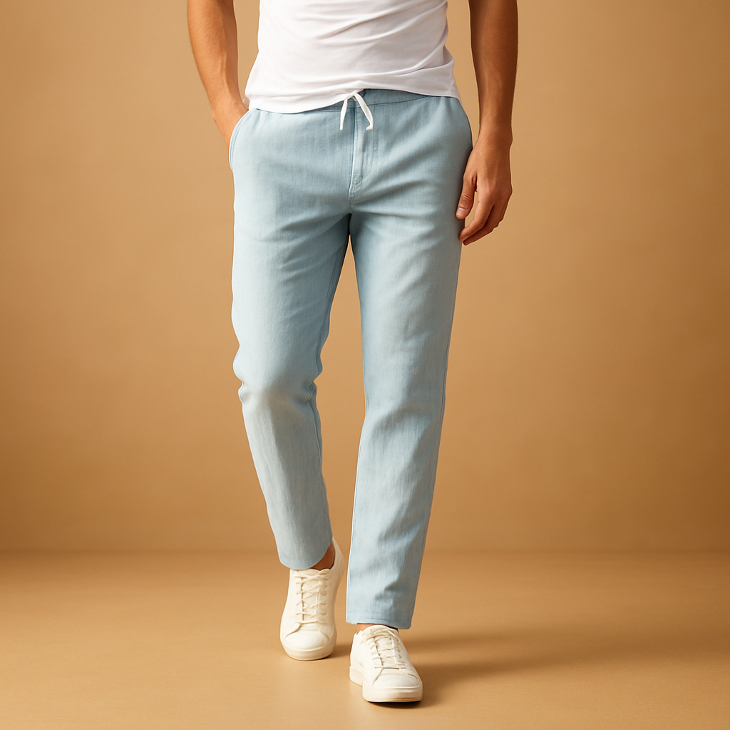 Casual broek met elastische tailleband voor heren | Jurre