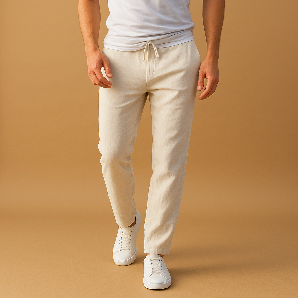 Casual broek met elastische tailleband voor heren | Jurre