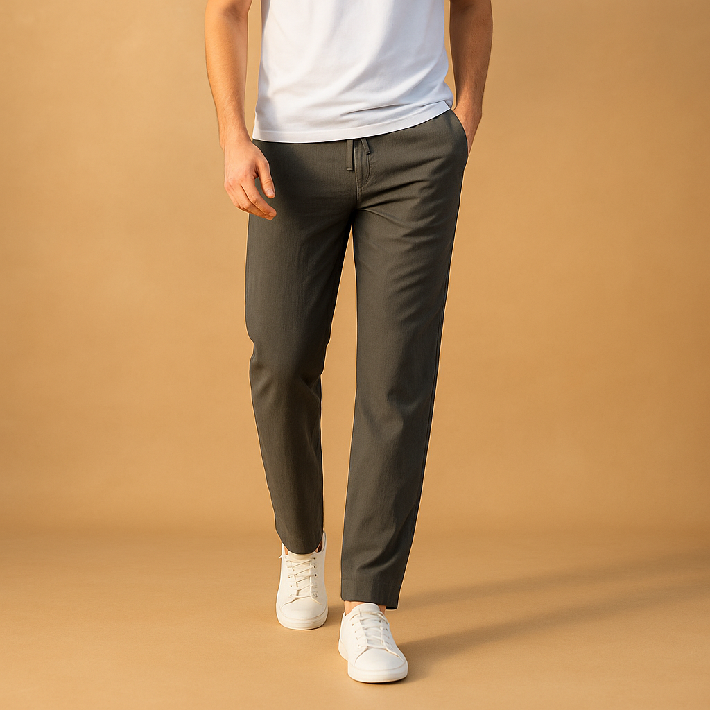 Casual broek met elastische tailleband voor heren | Jurre