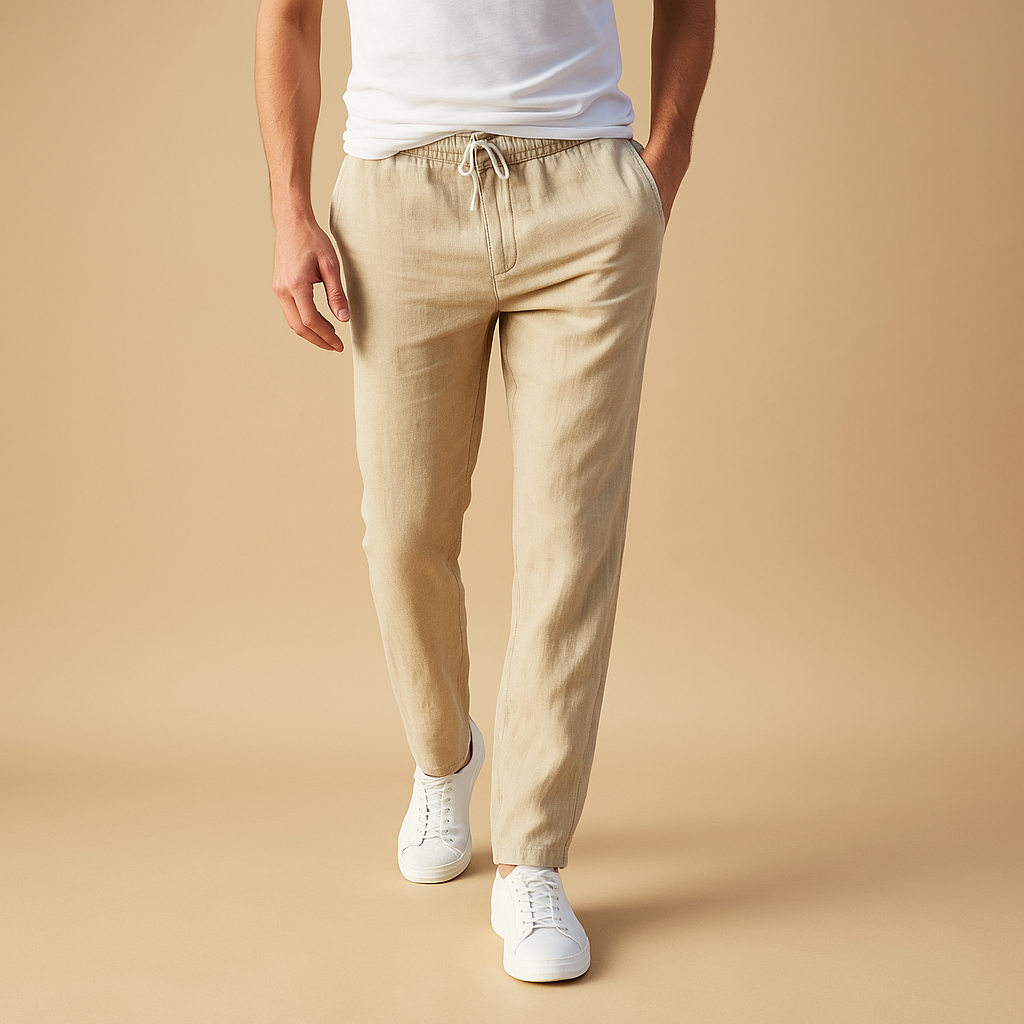Casual broek met elastische tailleband voor heren | Jurre
