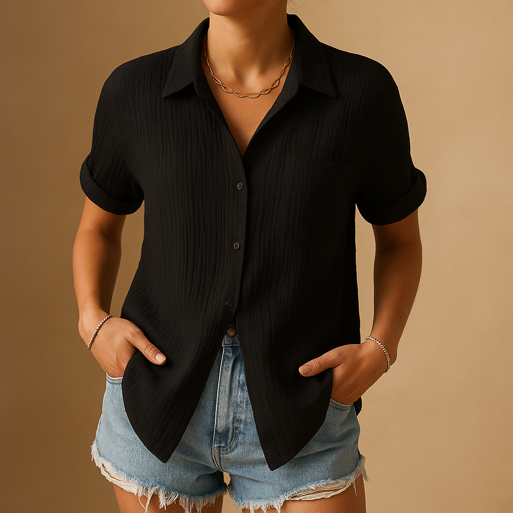 Elegante casual polo met korte mouwen voor dames | Danique