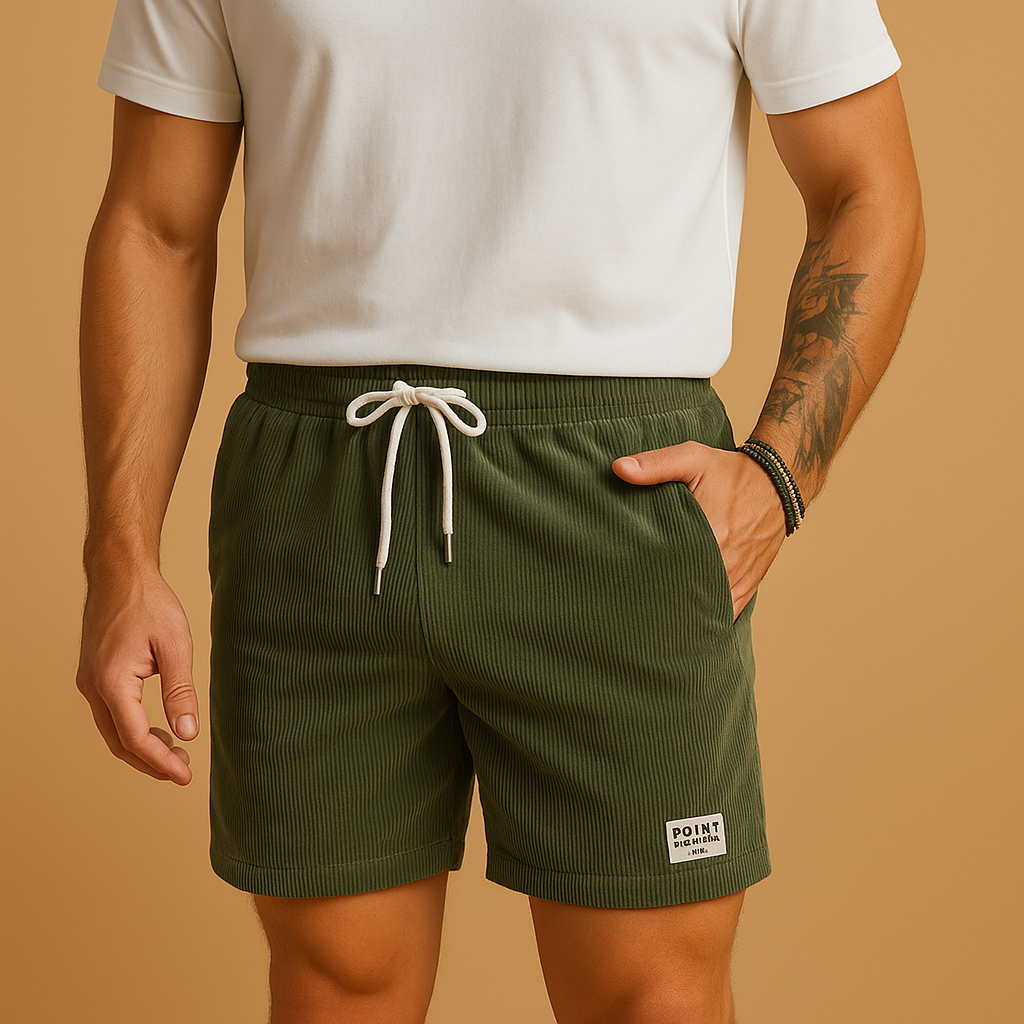 Casual short met structuur en trekkoord voor heren | Mees