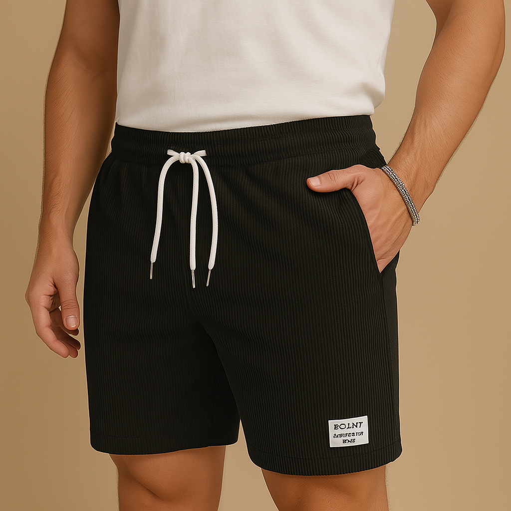 Casual short met structuur en trekkoord voor heren | Mees