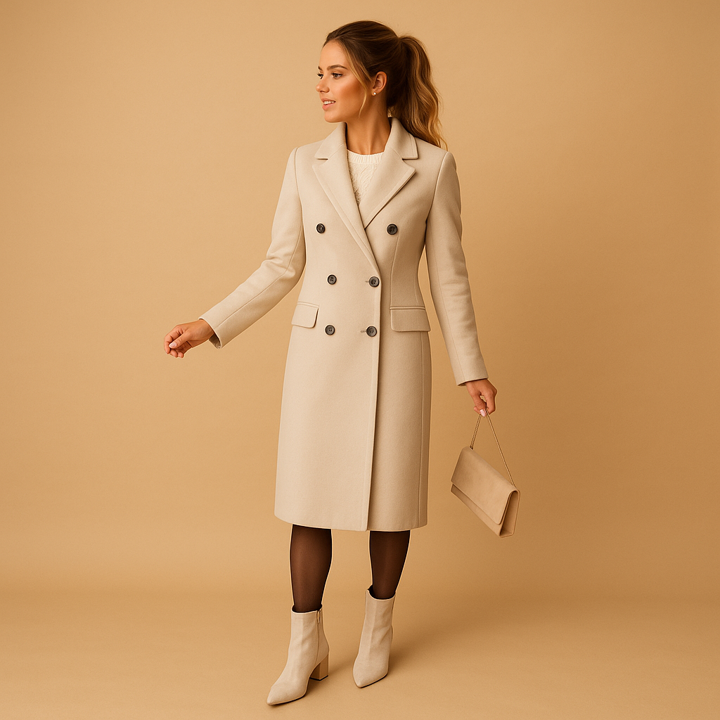 Chique lange winterjas voor dames | Evelien