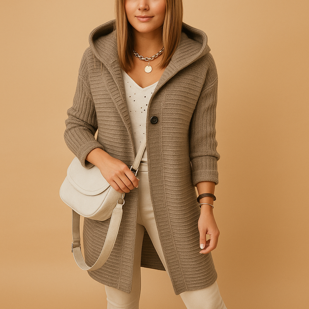 Comfortabel open damesvest met tijdloze pasvorm | Lina