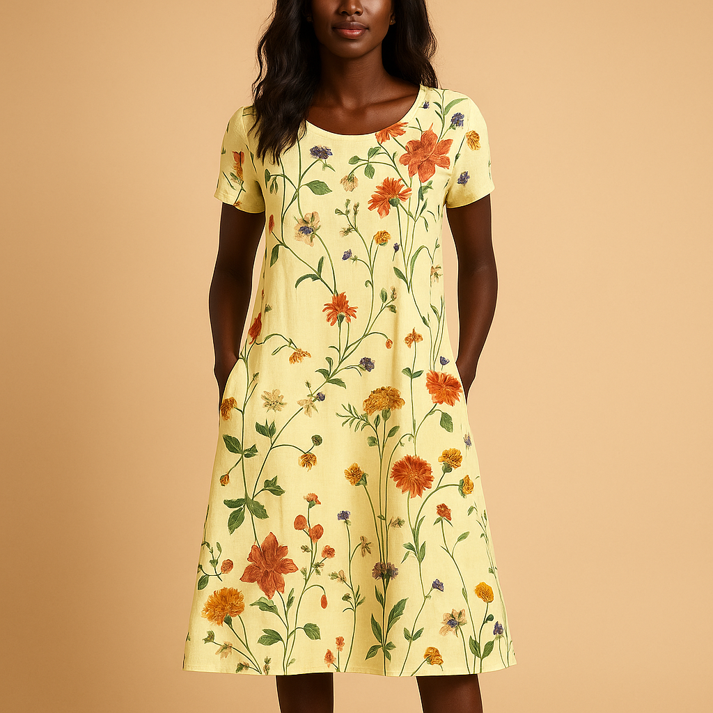 Bloemenjurk met comfortabele pasvorm voor dames | Lena