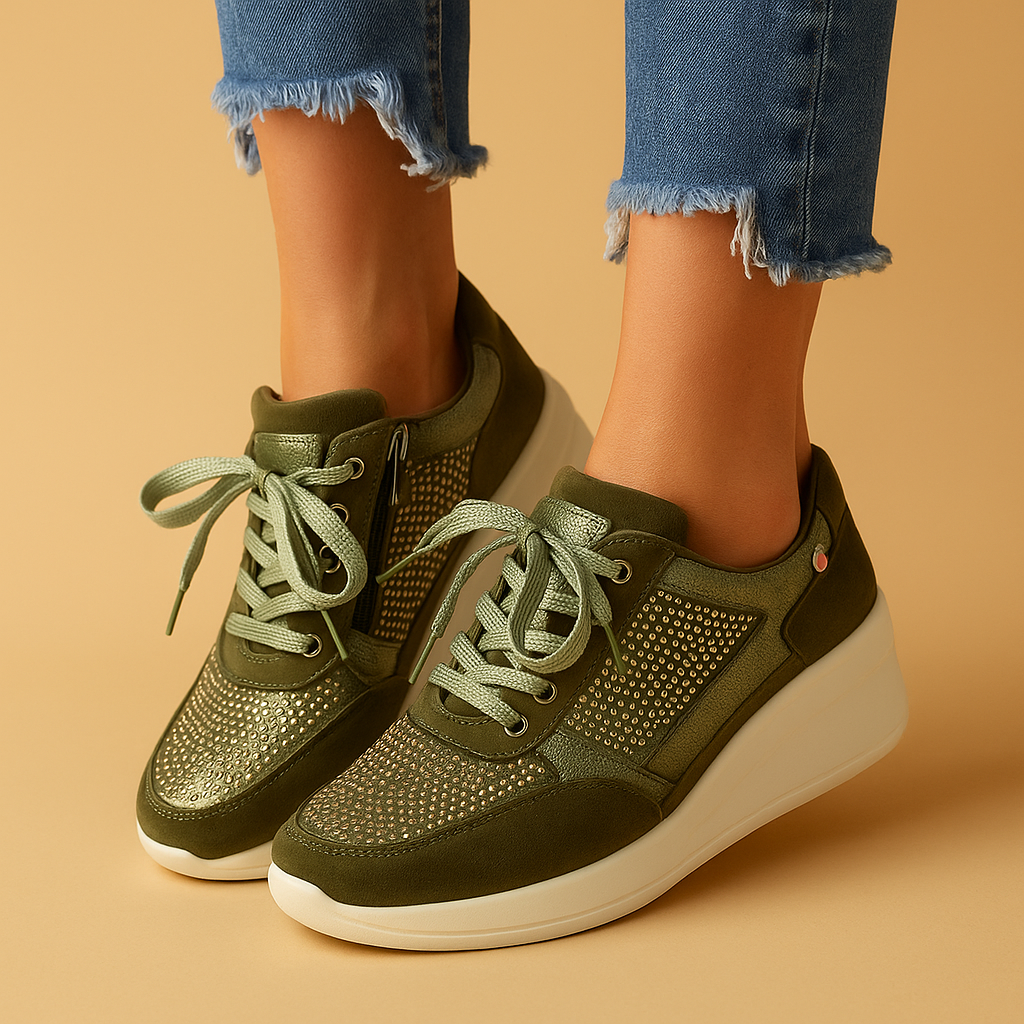 Comfortabele casual schoenen met brede pasvorm voor dames | Elianne