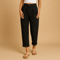 Corduroy broek met hoge taille en rechte pijpen voor dames | Nina