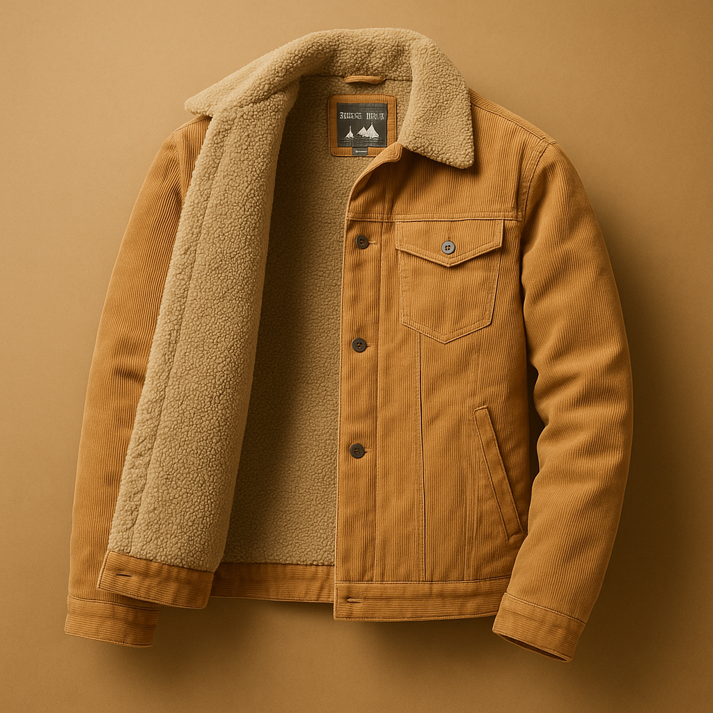 Corduroy herenjas met moderne pasvorm voor heren | Daan