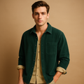 Corduroy overhemd met vintage look voor heren | Niels