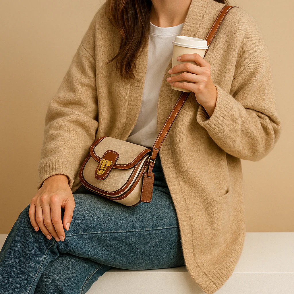 Crossbodytas met klepsluiting en tijdloos design voor dames | Veerle