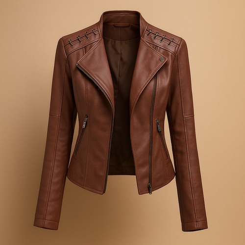 Damesjack met opstaande kraag en ritsdetails | Mireille