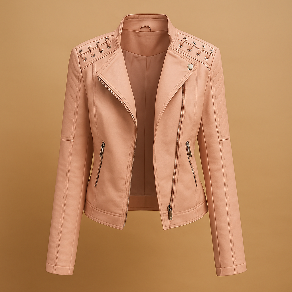 Damesjack met opstaande kraag en ritsdetails | Mireille