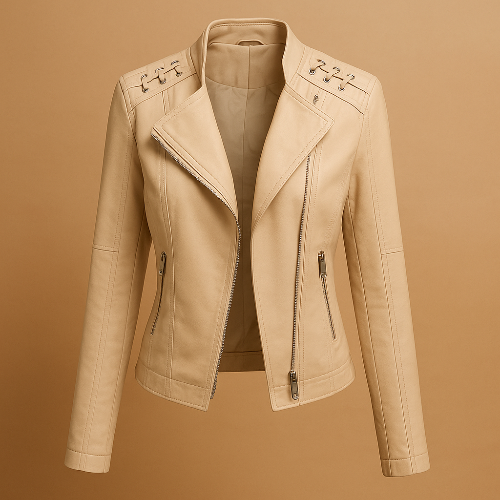 Damesjack met opstaande kraag en ritsdetails | Mireille