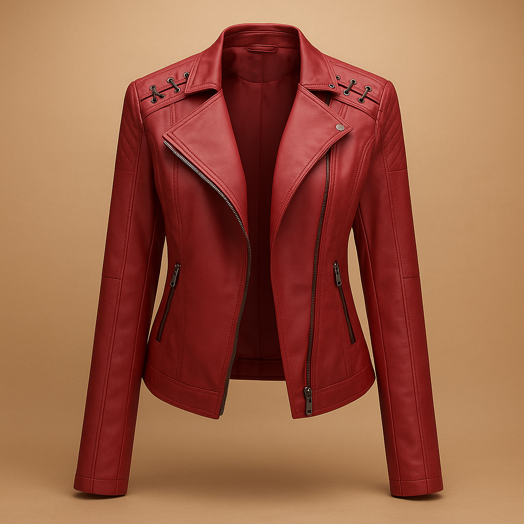 Damesjack met opstaande kraag en ritsdetails | Mireille