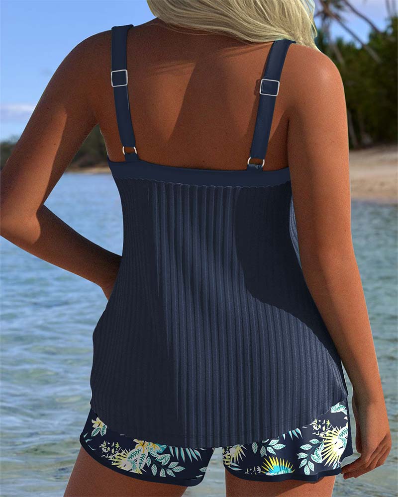 Zenviro® | Tankini Gestreept met Tweedelig Strandbroekje