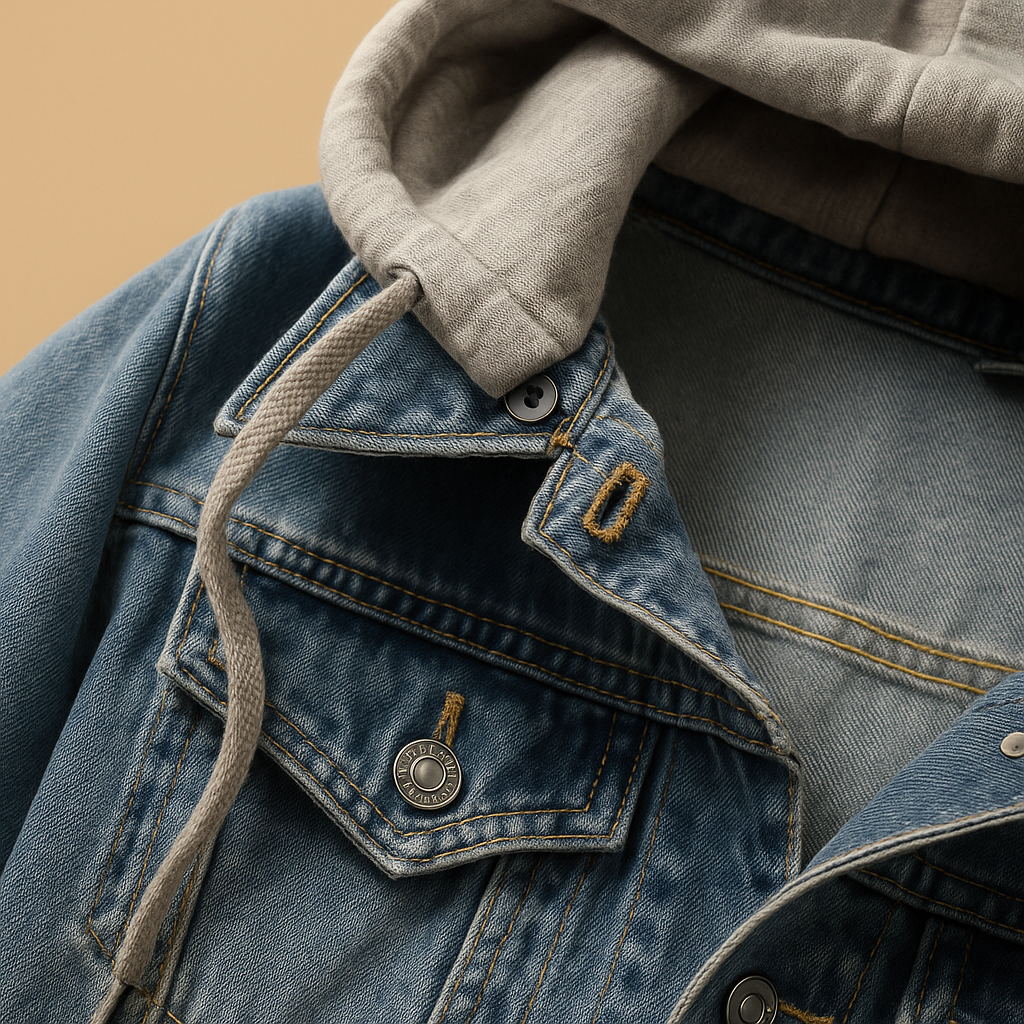 Denim jas met capuchon voor dames | Yara