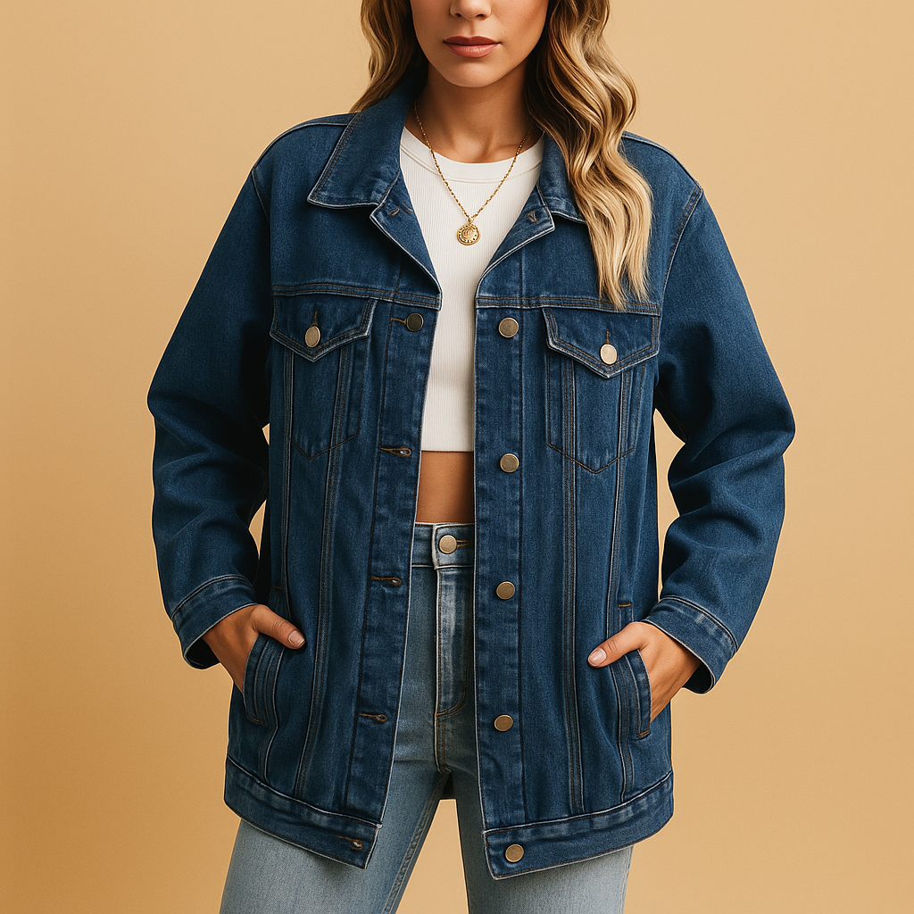 Denim winterjas voor dames | Lieke